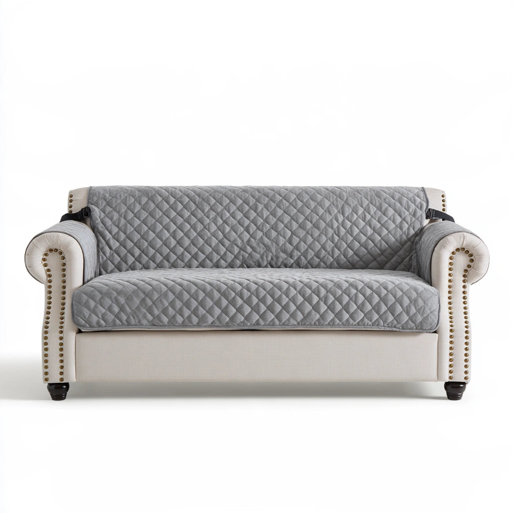 Modernes Polstersofa, mit klarer Formgebung, Farbe: hellbeige