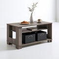 Moderner Couchtisch, aus Holz, Farbe: grau