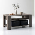 Moderner Couchtisch, aus Holz, Farbe: grau