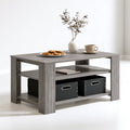 Moderner Couchtisch, aus Holz, Farbe: grau
