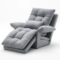 Modernes Polstersofa, mit Stoffbezug, klappbar, Farbe: grau